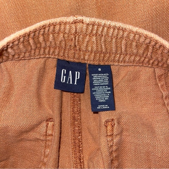 GAP Twill Pants‎ Women's Size 8 US Rust Orange Brown High Rise Cargo Pockets - Picture 6 of 9